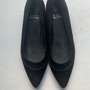 Stuart Weitzman Black Flats Minimalist Design